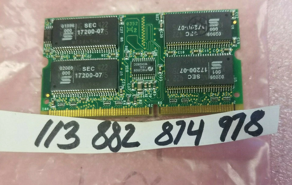 512MB 2RX8 SD CL3 PC  SDRAM PC133 133MHZ 144PIN  SODIMM  ECC  DUAL RANK 32X8  - Image 1 of 1
