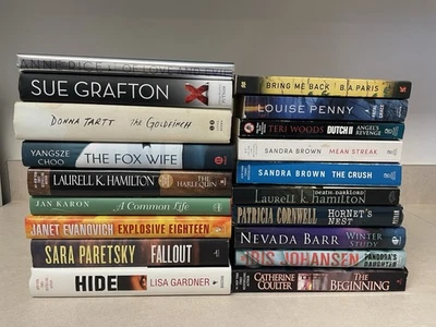 Lot Of 19 Popular Novels Contemporary Mystery Suspense Best Sellers Female Autho Foto 1 de 4