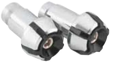 BikeMaster Anti-Vibration Bar Ends - Black/Silver Motorcycle ATV/UTV Street Bike - Image 1 of 4