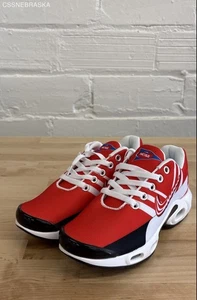 Nike Air Red Women's Nebraska Cornhuskers Max Plus sneakers NCAA Logo Size 8 US - Picture 1 of 6