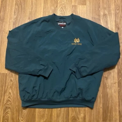 Chaqueta cortavientos suéter irlandés lucha Notre Dame vintage años 80 para hombre verde largo Foto 1 de 4