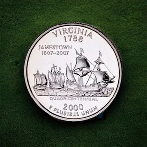 2000-S 25C State Quarter Virginia Gem Cameo Proof FAST FREE SHIPPING 2780 - Picture 1 of 4