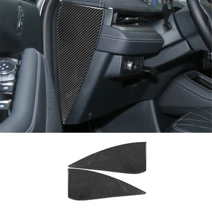 For Ford Mustang Mach-E 2021-2022 2Pcs Dashboard Side Panel Trim Carbon Fiber - Picture 1 of 11