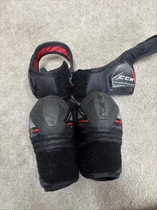 CCM Tacks rot & schwarz JR Medium Hockey Ellenbogenschoner JDP Kappe - Bild 1 von 10