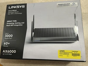 Linksys Max-Stream router dual band AX6000 tecnologia WiFi 6 - Foto 1 di 2