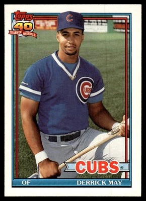 1991 O-Pee-Chee Derrick May Chicago Cubs #288 - Image 1 of 2
