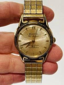 Vintage Bulova 23 Jewels Sunburst Dial Self Winding 1950 Herrenuhr - Bild 1 von 9