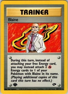 Blaine (100) Rare Gym Challenge 100/132 NM 1st Edition - Picture 1 of 2