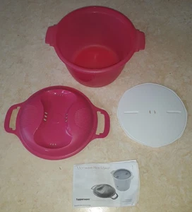 TUPPERWARE cuiseur à riz micro-ondes 2,2L  Mauve violet Rose TBE - Picture 1 of 2