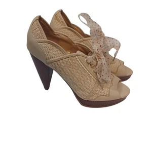 Poetic License Schuhe Damen 38,5 EUc Stuck On You Plateau Kegelabsatz Kunstvoll... - Bild 1 von 12