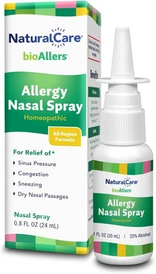 NATRA-BIO NaturalCare bioAllers Allergy Nasal Spray, Homeopathic Allergy Spray for Congest