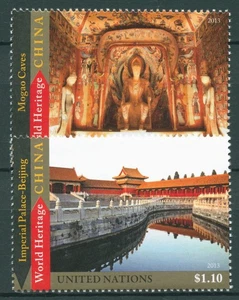 ONU Nueva York 2013 UNESCO Patrimonio de la Humanidad China Obras 1336/37 MNH. - Imagen 1 de 1