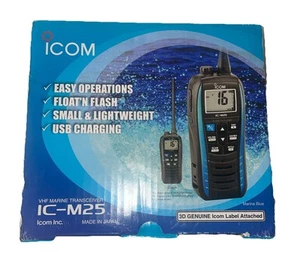 ICOM IC-M25 21 Handheld VHF Radio, Blue Trim, Brand New Sealed Box - Picture 1 of 5