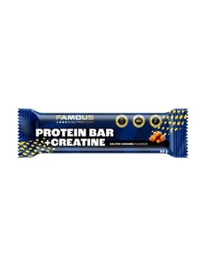 Famous Nutrition Protein Bar + Creatine Salted Caramel 60g x 10 - Picture 1 of 1