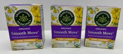x48 Органические Smooth Move Senna Ромашка Упакованные Чайные Пакетики Снимают Запор - Изображение 1 из 4