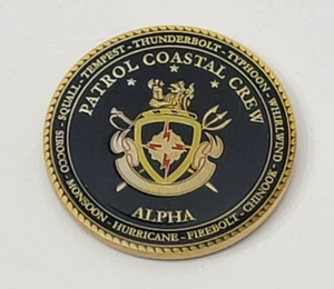 Patrol Coastal Crew Alpha Challenge Coin LCDR Chris M Riley - Picture 1 of 4