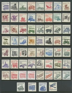 US Transportation Complete Basic set of Coils - 60 Singles Mint Never Hinged - Bild 1 von 1