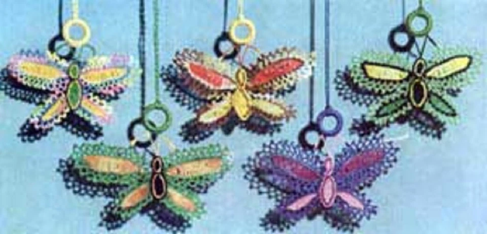 Vintage Butterfly Shade Pulls PATTERN ONLY - Image 1 of 1
