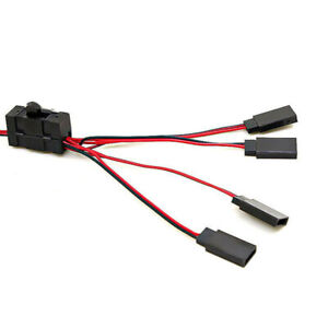 4-way LED Light On/off Controller Splitter Cable for 1/10 TRX4 SCX10 RC Crawler