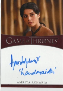 Game of Thrones Iron Anniversary S1 Auto Inscription Amrita Acharia as Irri - Picture 1 of 2