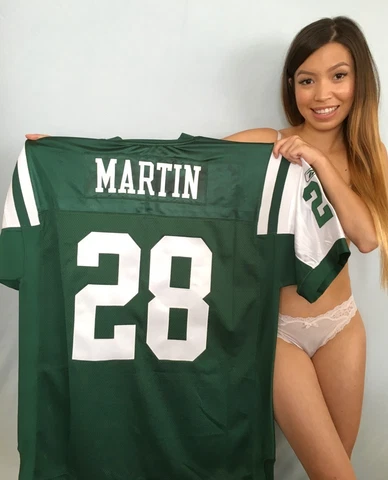 Curtis Martin New York Jets authentic Reebok GAME MODEL stitched green jersey Cover