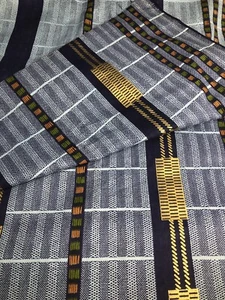 6 Yards Tresor de Wootin Wax Block West African Print Fabric Blue - Picture 1 of 12