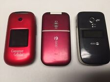 3 x Consumer Cellular Doro Flip Phones for Parts No batteries Wholesale Lot