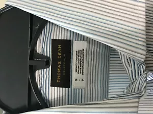 Thomas Dean TD Men’s Stripe Dress Shirt Size Small NWT MSRP $125.00 - Picture 1 of 3