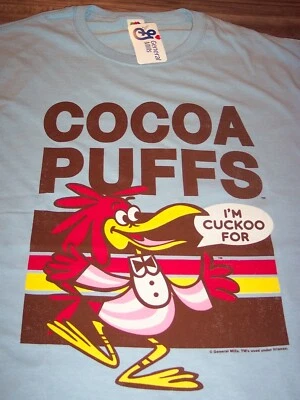 Camiseta ESTILO VINTAGE CUCOO FOR CACOA PUFFS CEREAL HOMBRE PEQUEÑA NUEVA CON ETIQUETA Foto 1 de 4