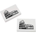 2 x 45mm 'Rome Colosseum' Erasers / Rubbers (ER00015980)