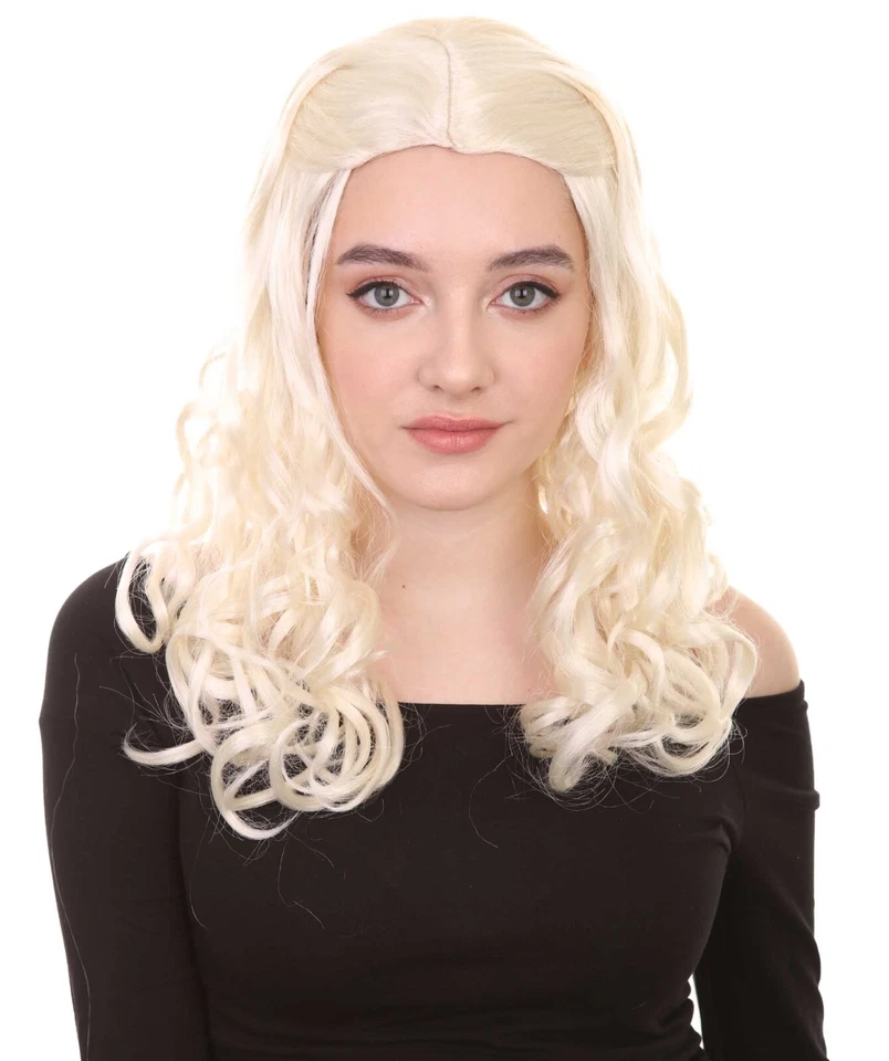 Peluca ondulada larga de película blanca Queen para mujer, HW-163A Foto 1 de 4