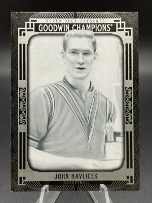 2015 Upper Deck Goodwin Champions Black White Portrait #115 John Havlicek - Image 1 of 2