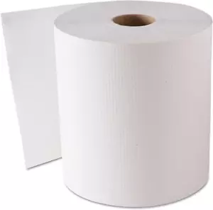 Premium 1-Ply Hardwound Roll Towels, 800ft, White, 6 Rolls/Carton - Picture 1 of 12