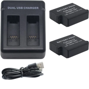 For GoPro Hero7 Black / Hero5 / Hero6 Charger with two batteries and USB Lead. - Picture 1 of 5