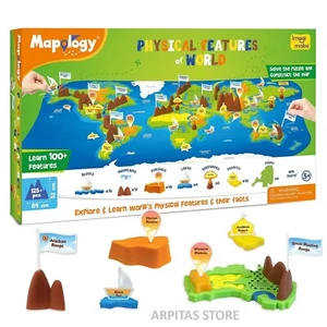 Imagimake Mapology Physical Features of World Map,Birthday Gift for Girls & Boys - Picture 1 of 2