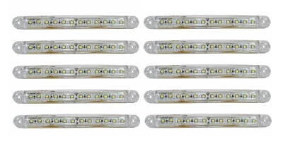 10 x 12 luces LED blancas 12V 24V luces de posición camión turismo remolque - Imagen 1 de 4