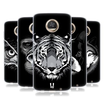FUNDA HEAD CASE DESIGNS CARA GRANDE ILUSTRADA 2 GEL SUAVE PARA TELÉFONOS MOTOROLA Foto 1 de 4
