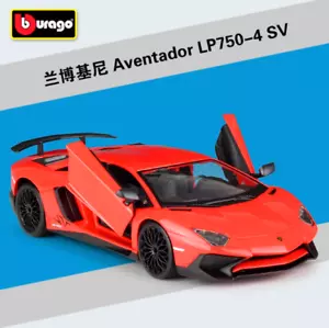 Bburago 1:24 Lamborghini Aventador LP750 SV Diecast Model Car New in Box - Picture 1 of 6