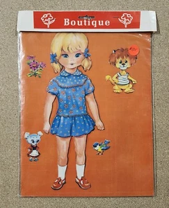 BOUTIQUE PAPER DOLLS Unknown Brand of Vintage Paper Doll - Picture 1 of 2