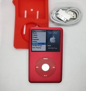 Apple iPod Classic - 7th/6th gen, red+silver (3000mah battery, full refurb) - Picture 1 of 4