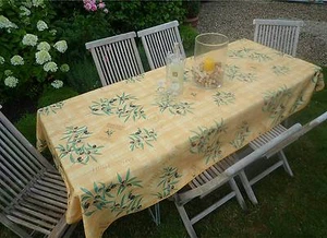 Tablecloth Provence 150x300 cm Olives Yellow France Wrinkle-free Easy-care - Picture 1 of 4