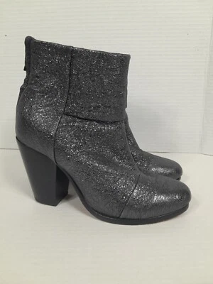 Rag & Bone Newbury Botín Botines Gunmetal Metálico Mujer 36.5 / EE. UU. Talla 6.5 Foto 1 de 4