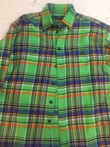 Polo Ralph Lauren VINTAGE Camping Cotton Flannel Workwear Rancher Men's Shirt S - Picture 1 of 10