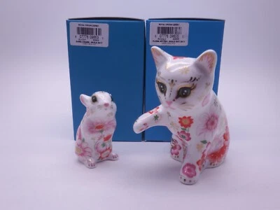 ROYAL CROWN DERBY GUILD FLORA KÄTZCHEN & DORA MOUSE BRIEFBESCHWERER - Bild 1 von 4
