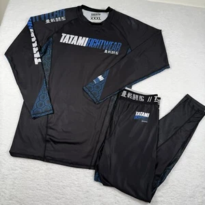 Tatami Fightwear Rash Guard Mens 3XL/2XL Black Shirt Pants Set Jiu Jitsu MMA - Picture 1 of 17
