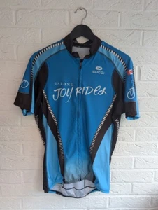 Sugoi Blue Cycling Jersey Top Short Sleeve Full Zip Large - MTB Road Bike - Picture 1 of 15