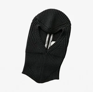 Rick Owens Balaclava WSBR Men's Knit Hat Beanie Ribbed Cashmere Hat - Picture 1 of 3