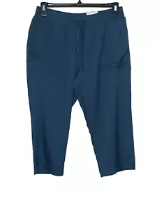 Womens St Johns Bay Hemingway Blue Lightweight Size Medium Mid Rise Capris - Picture 1 of 6