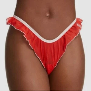 NWT Free People We Are HAH Fly Girl Mesh Panty Size XS Blood Orange Feminine - Picture 1 of 12