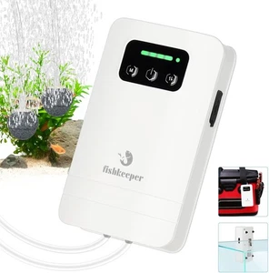 Battery Powered Aquarium Air Pump, USB Rechargeable Aerator Fish Tank Air Pum... - Picture 1 of 9
